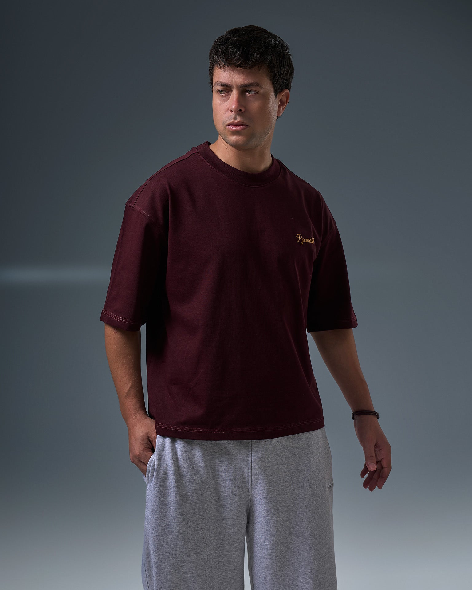 Boxyfit roundneck ( Burgundy )