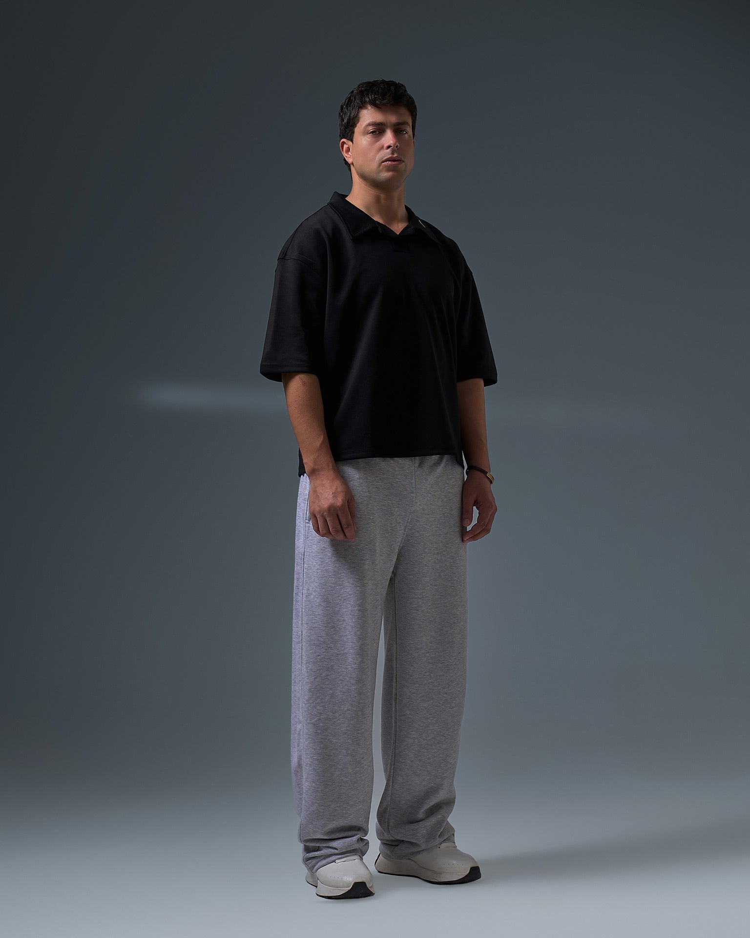 Boxyfit polo ( BLACK )