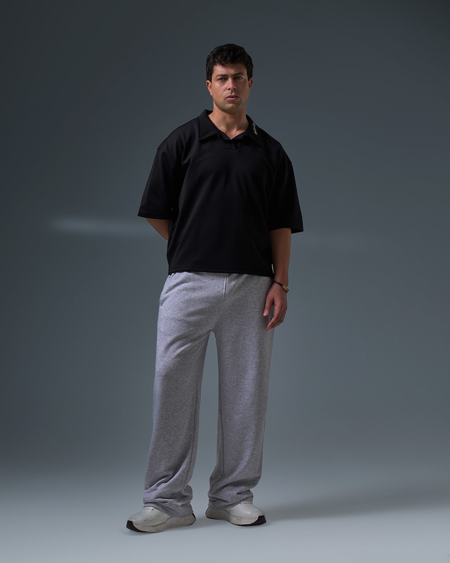 Boxyfit polo ( BLACK )