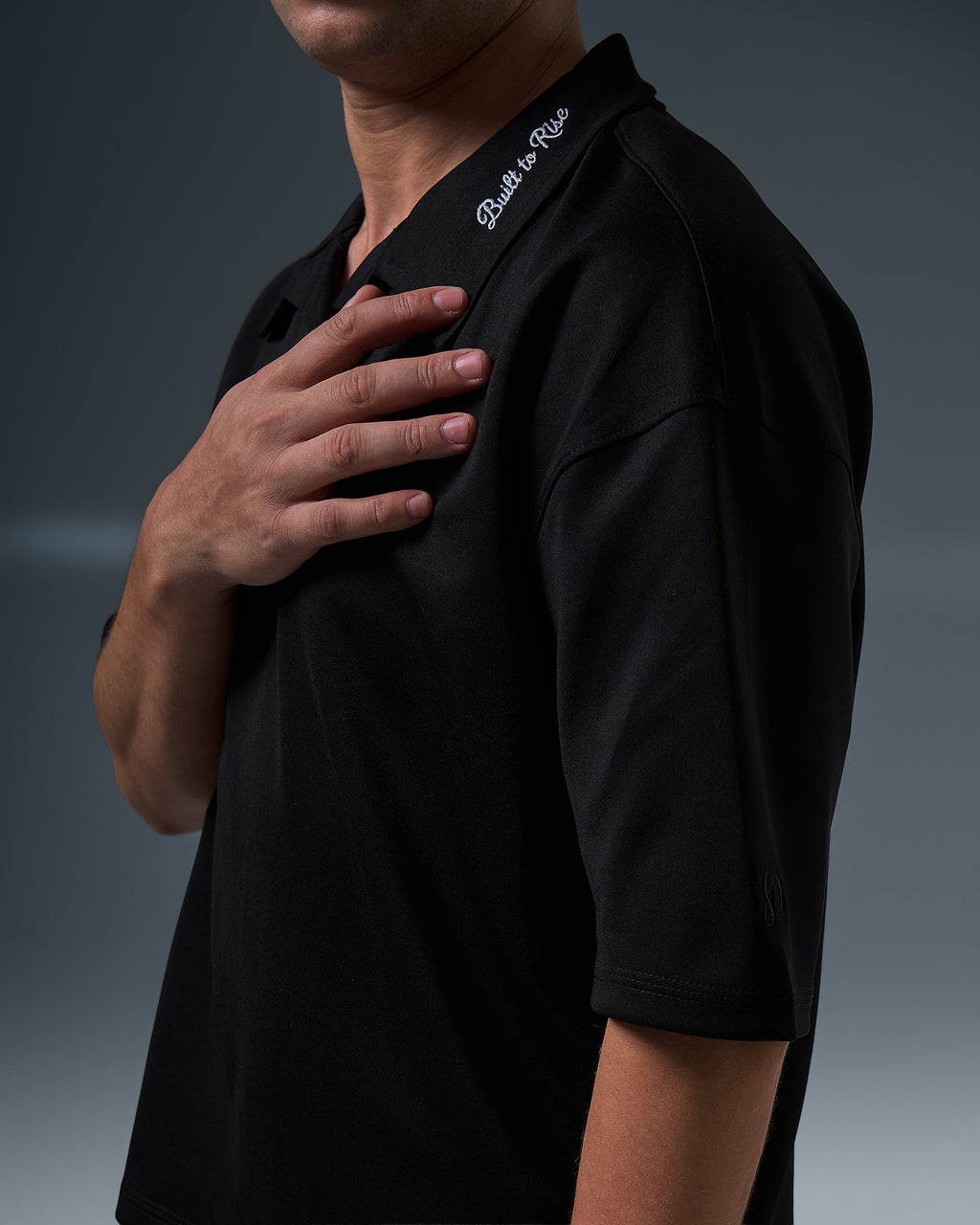 Boxyfit polo ( BLACK )