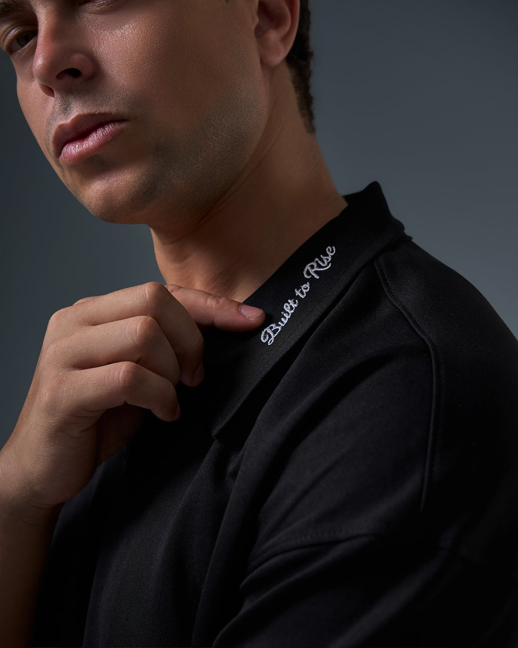 Boxyfit polo ( BLACK )