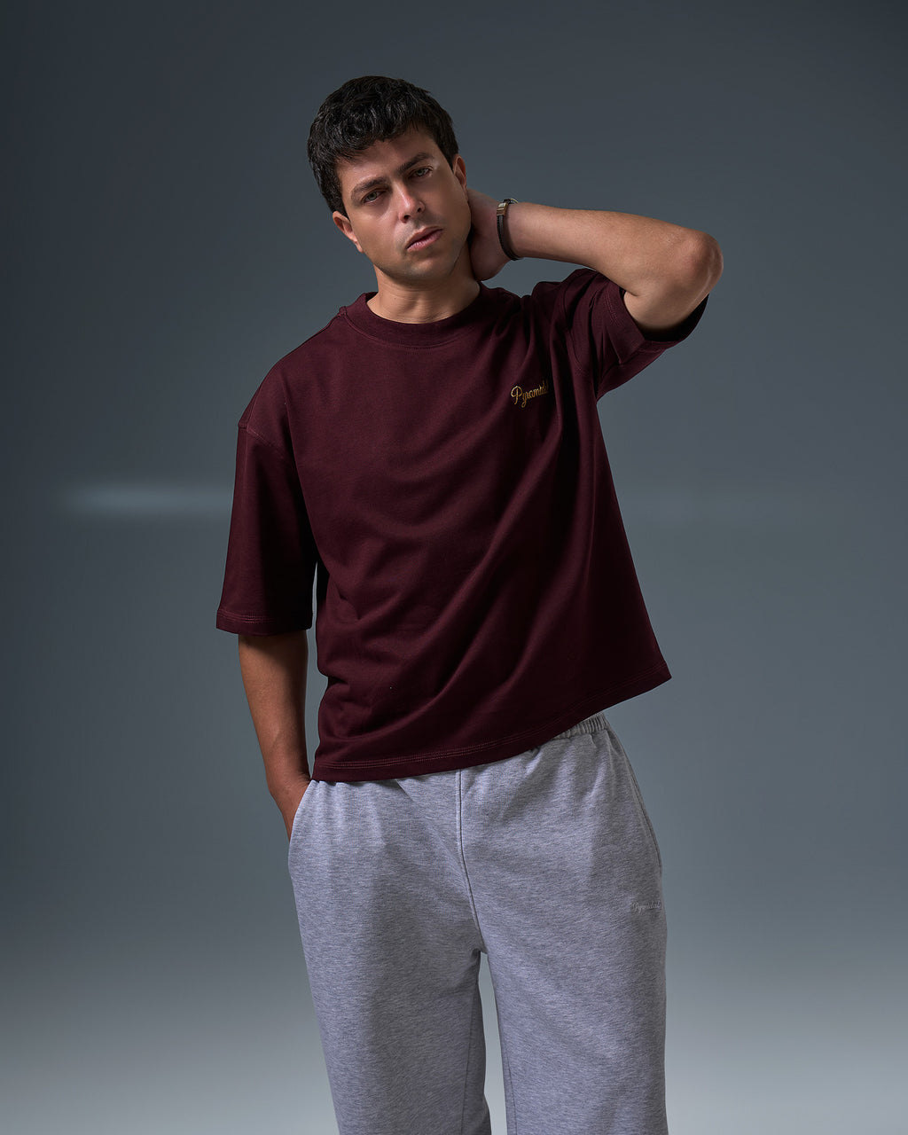 Boxyfit roundneck ( Burgundy )